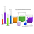 15-Piece Ultimate Labware Plastics Set with (5) Beakers, (4) Cylinders, (5) Pipettes & (1) Brush