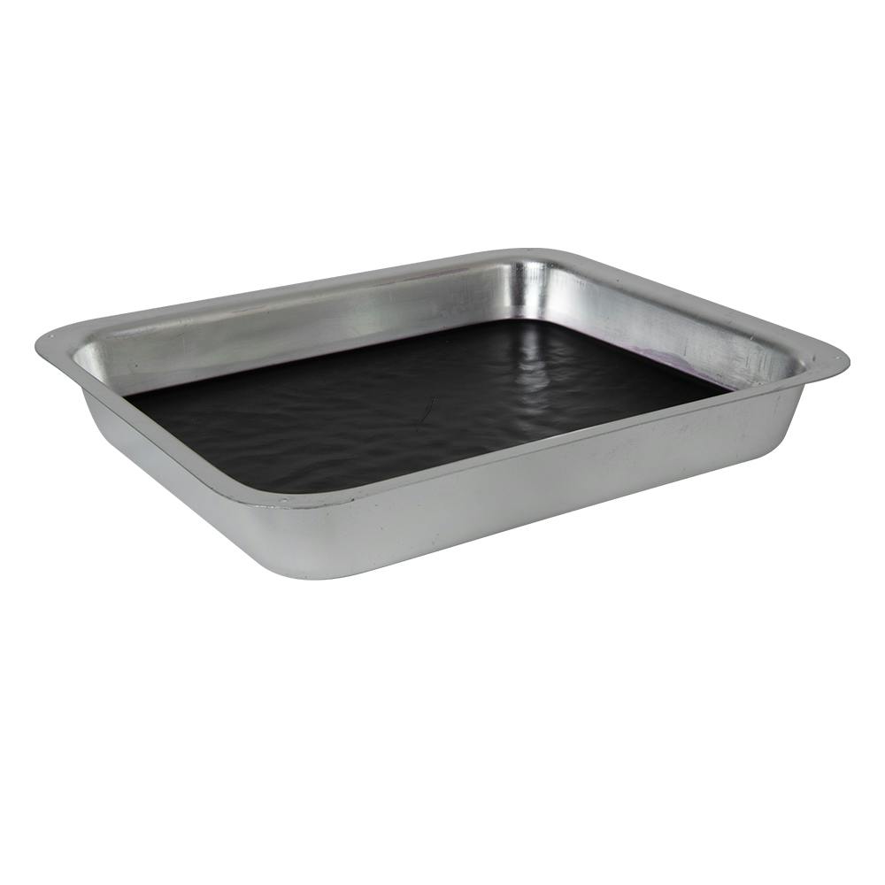 12" L x 10" W x 2" Hgt. Aluminum Dissecting Tray with Black Wax