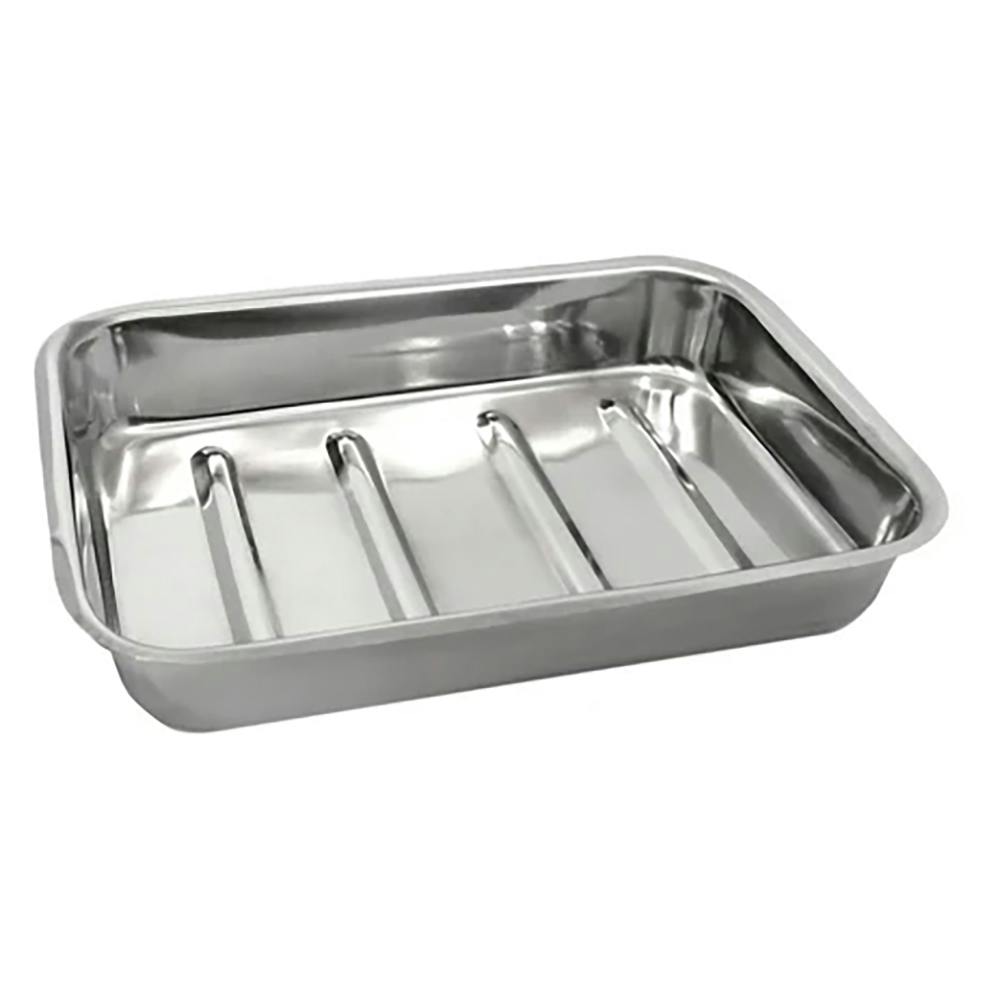 8" L x 6" W x 2" Hgt. Stainless Steel Dissecting Tray without Wax