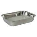 8" L x 6" W x 2" Hgt. Stainless Steel Dissecting Tray with White Wax