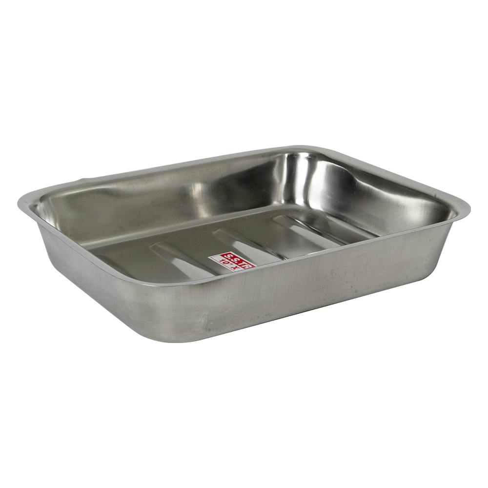 10" L x 8" W x 2" Hgt. Stainless Steel Dissecting Tray without Wax