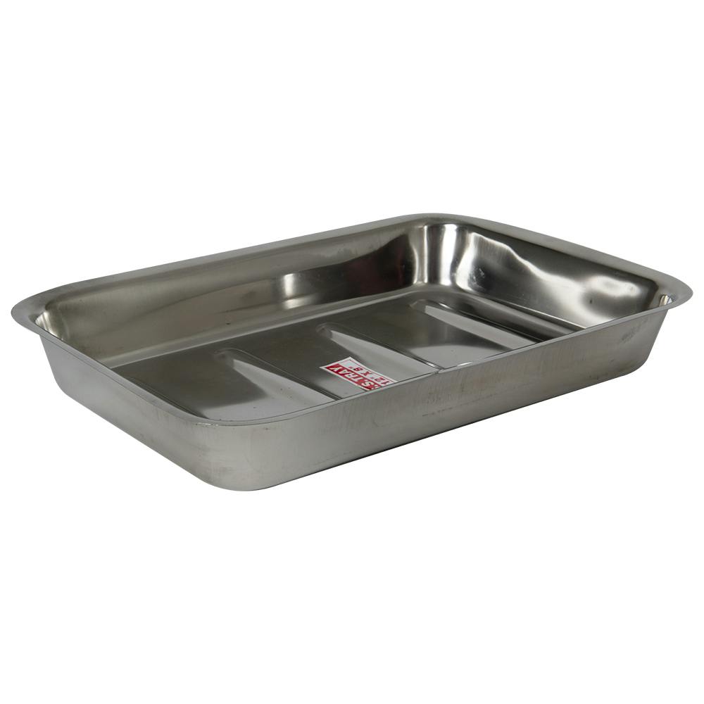 12" L x 8" W x 1-3/4" Hgt. Stainless Steel Dissecting Tray without Wax