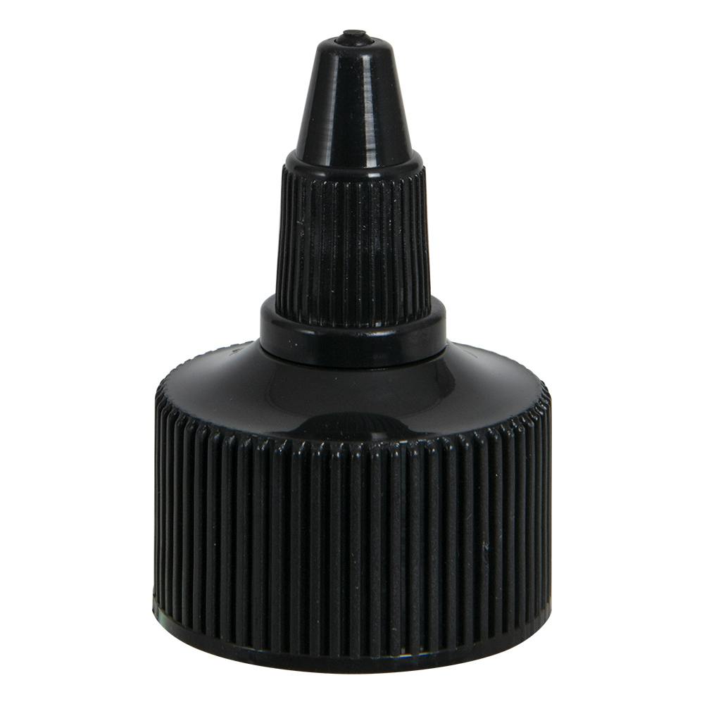 28/410 Black Twist Open/Close Dispensing Cap with 0.118" Orifice