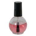 1/2 oz. (15mL) Clear Ball Round Flint Glass Bottle with 13/415 Black Torino Cap & Flat Lacquer Brush Insert with S Core