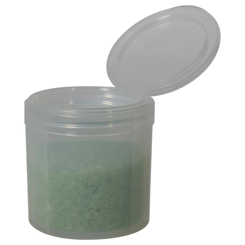 6 oz. Natural Polypropylene Straight-Sided Thick-Walled Round Jar with 70/400 Natural Snap-Top Cap