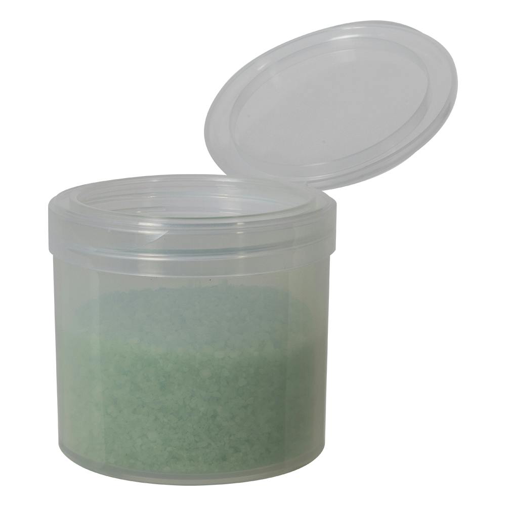 12 oz. Natural Polypropylene Straight-Sided Thick-Walled Round Jar with 89/400 Natural Snap-Top Cap