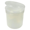 4 oz. Natural Polypropylene Straight-Sided Thick-Walled Round Jar with 70/400 Natural Snap-Top Cap