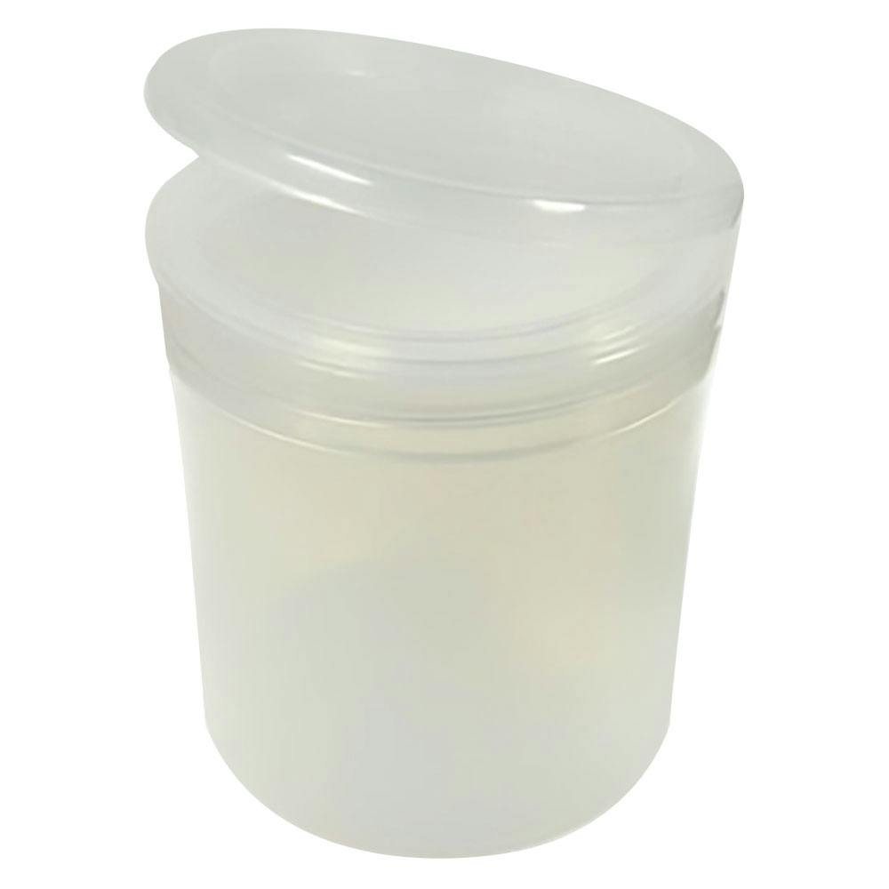 4 oz. Natural Polypropylene Straight-Sided Thick-Walled Round Jar with 70/400 Natural Snap-Top Cap