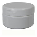 8 oz. White PET Straight-Sided Round Jar with 89/400 White Snap-Top Cap