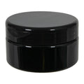 8 oz. Black PET Straight-Sided Round Jar with 89/400 Black Snap-Top Cap