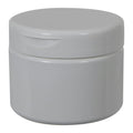 12 oz. White PET Straight-Sided Round Jar with 89/400 White Snap-Top Cap