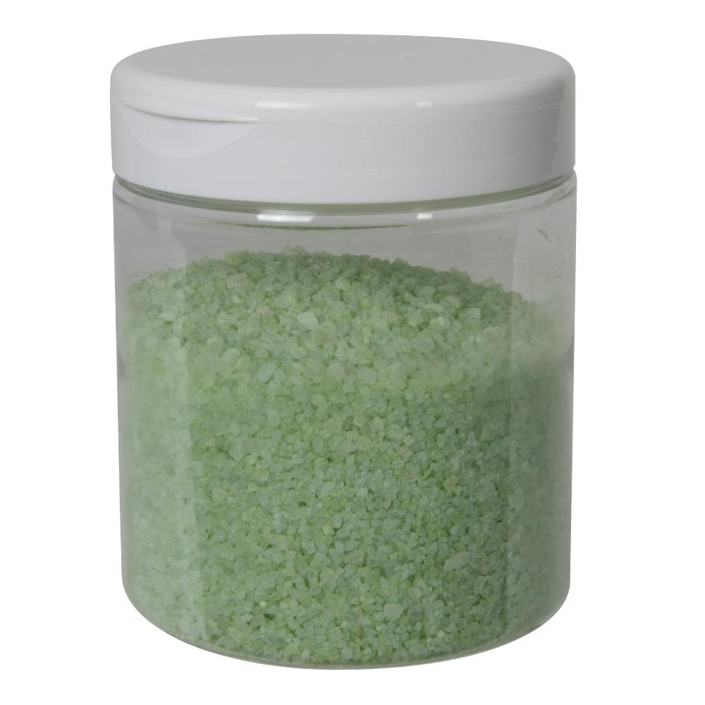 19 oz. Clear PET Straight-Sided Round Jar with 89/400 White Snap-Top Cap