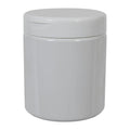 19 oz. White PET Straight-Sided Round Jar with 89/400 White Snap-Top Cap