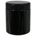 19 oz. Black PET Straight-Sided Round Jar with 89/400 Black Snap-Top Cap