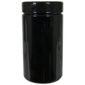 32 oz. Black PET Straight-Sided Round Jar with 89/400 Black Snap-Top Cap