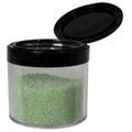 12 oz. Clear Polystyrene Straight-Sided Thick-Walled Round Jar with 89/400 Black Snap-Top Cap