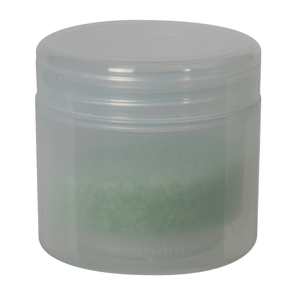 4 oz. Natural Polypropylene Straight-Sided Double-Walled Round Jar with 70/400 Natural Snap-Top Cap