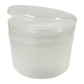 8 oz. Natural Frosted Polypropylene Straight-Sided Double-Walled Round Jar with 89/400 Natural Snap-Top Cap