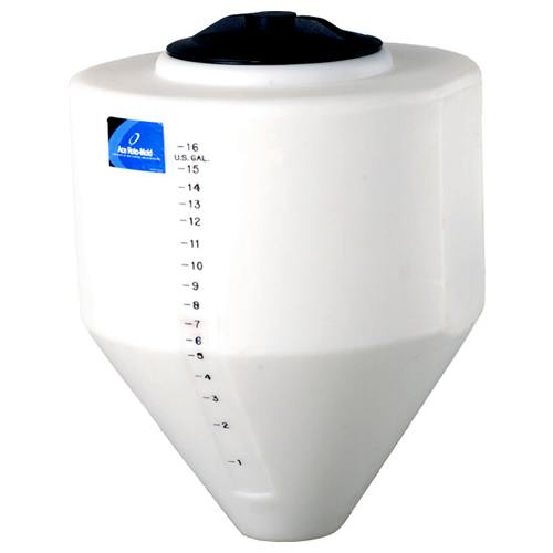 15 Gallon Side Mount Inductor Cone Bottom Tank with 12" Lid & 2" FPT Fitting - 19" Dia. x 24" Hgt.