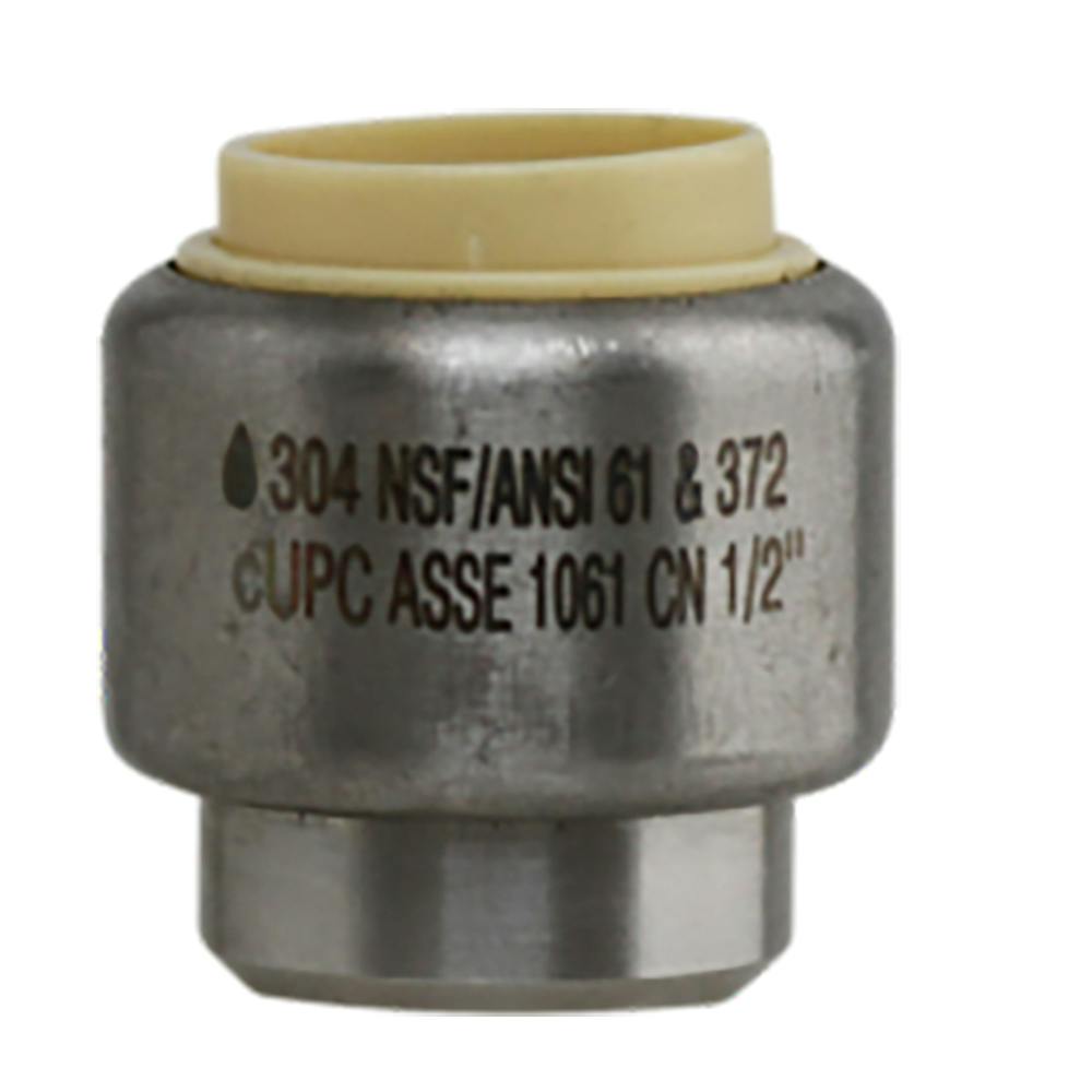 1/2" Push-Fit Stainless Steel Cap