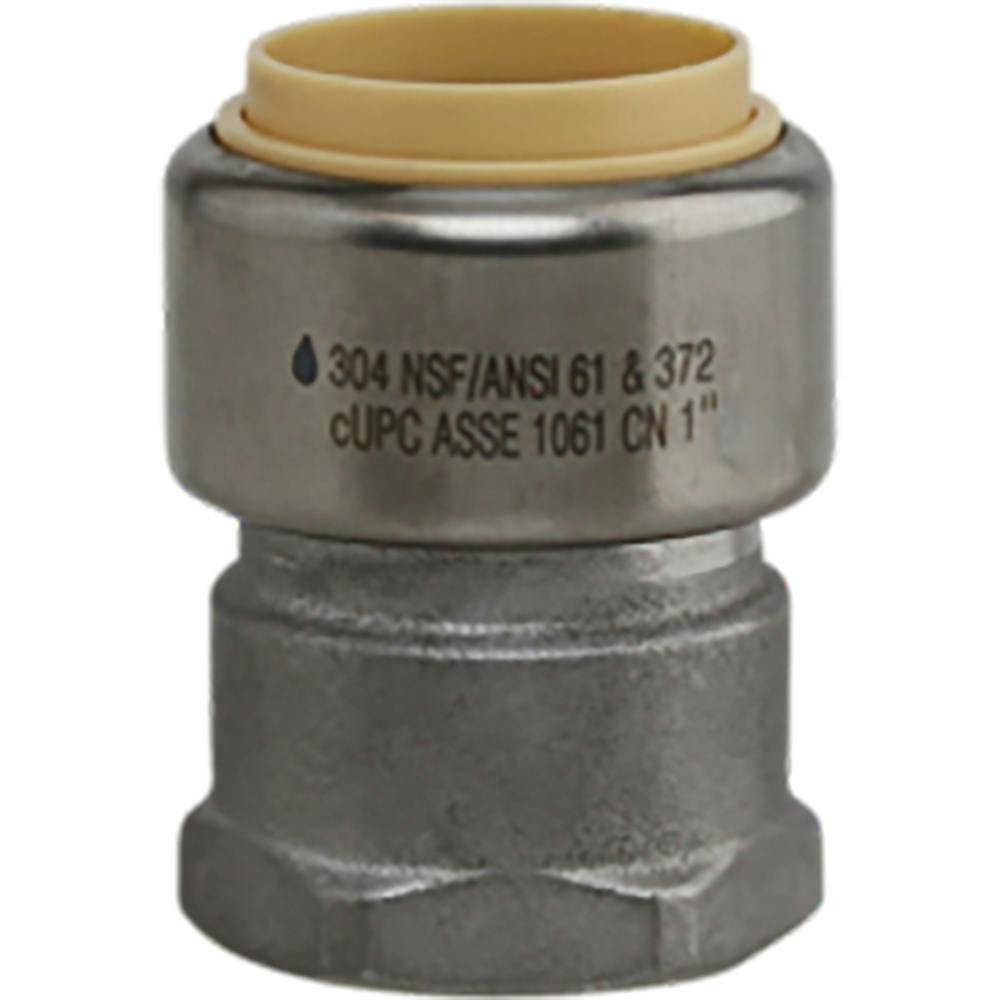 1/2" Push-Fit x 3/4" FPT Stainless Steel Female Adapter