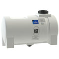 25 Gallon Natural Polyethylene Round Free-Standing Horizontal Leg Tank with Sump, 3/4" Fitting & 5" Lid - 16" Dia. x 34" L