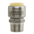 3/4" Push-Fit x 3/4" MPT Stainless Steel Male Adapter