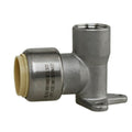 3/4" Push-Fit x 1/2" FPT Stainless Steel Female Dropear 90° Elbow