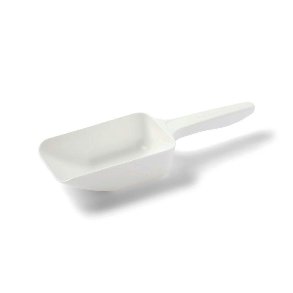 250mL (8 oz.) White Polystyrene Sterile SteriTrue™ Sampling Scoop with Flat Bottom - Case of 100
