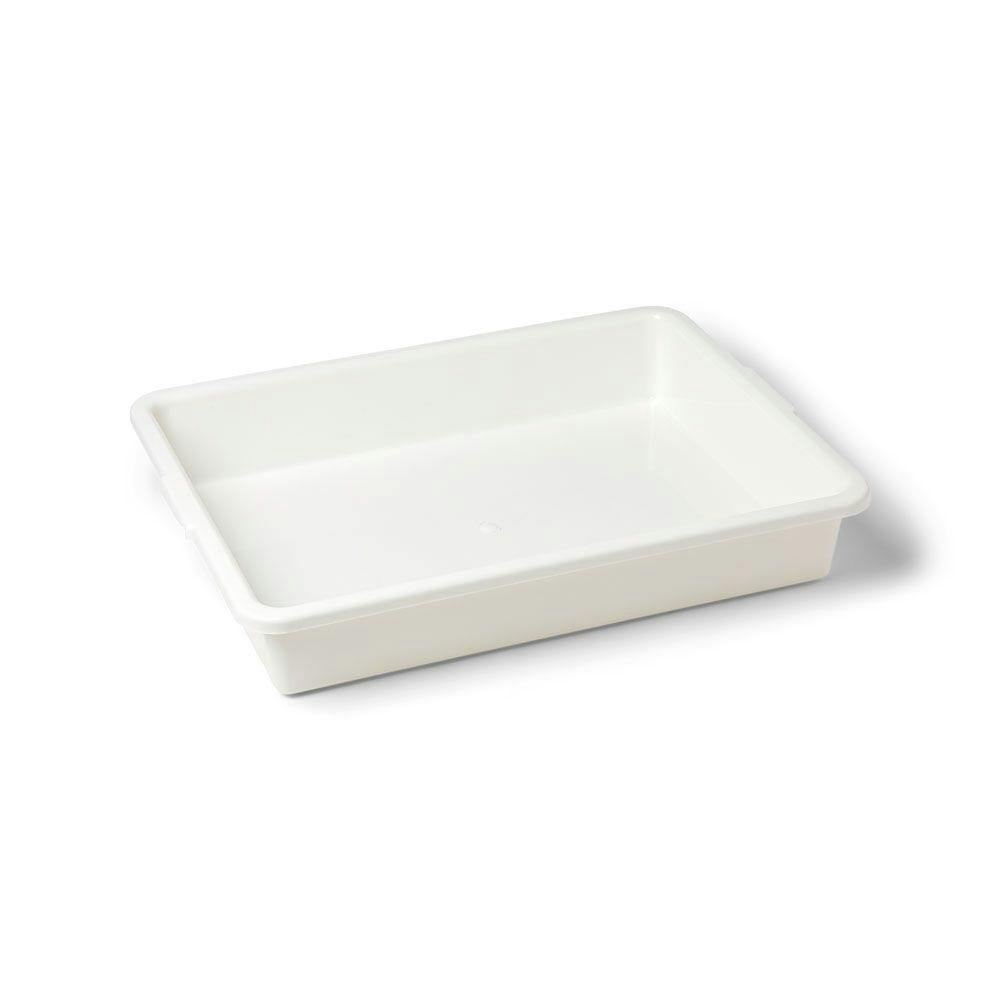 White Polypropylene Multi-Purpose Nesting Laboratory Tray - 18" L x 14" W x 3" Hgt.
