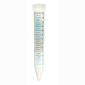 15mL Non-Sterile Clear Polypropylene MaxiRCF™ Metal-Free Centrifuge Tube with Attached White Screw Cap - Bulk Packaged; Case of 500