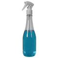 8 oz. Clear PET Round Keuka Bottle with 24/410 White Mini Trigger Sprayer