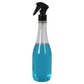 8 oz. Clear PET Round Keuka Bottle with 24/410 Black Mini Trigger Sprayer