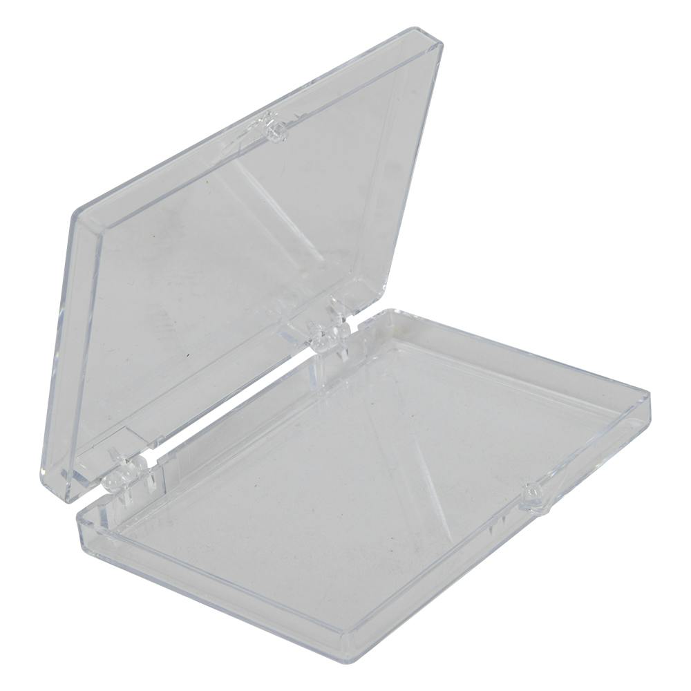Clear Polystyrene Hinged Box - 2-7/8" L x 2" W x 3/8" Hgt. (Case of 1080)