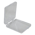 Clear Polystyrene Hinged Box with Rounded Corners - 1-5/8" L x 2-1/8" W x 3/8" Hgt. (Case of 1140)