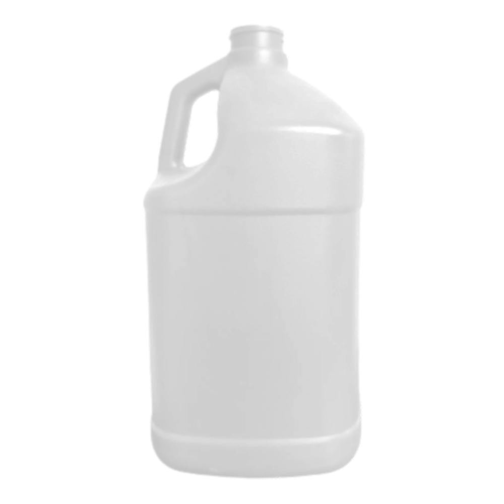 1 Gallon White HDPE Square Jug with 38/400 White Ribbed Cap with F217 Liner