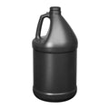 1 Gallon Black HDPE Round Jug with 38/400 Black Ribbed Cap with Heat Induction Liner