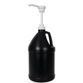 1 Gallon Black HDPE Round Jug with 38/400 White Pump