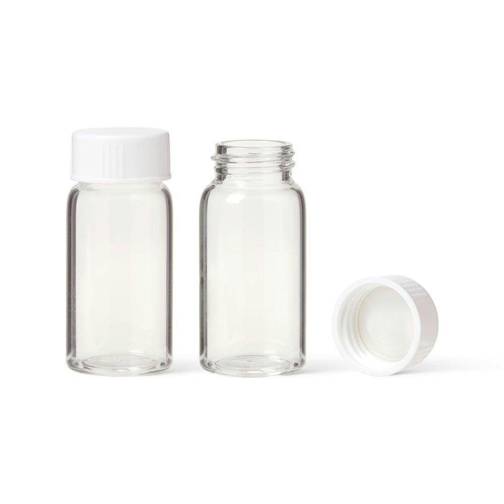 20mL Glass Scintillation Vials with Unattached 22/400 Urea Cap with Cone-Shaped Liner - Package of 500