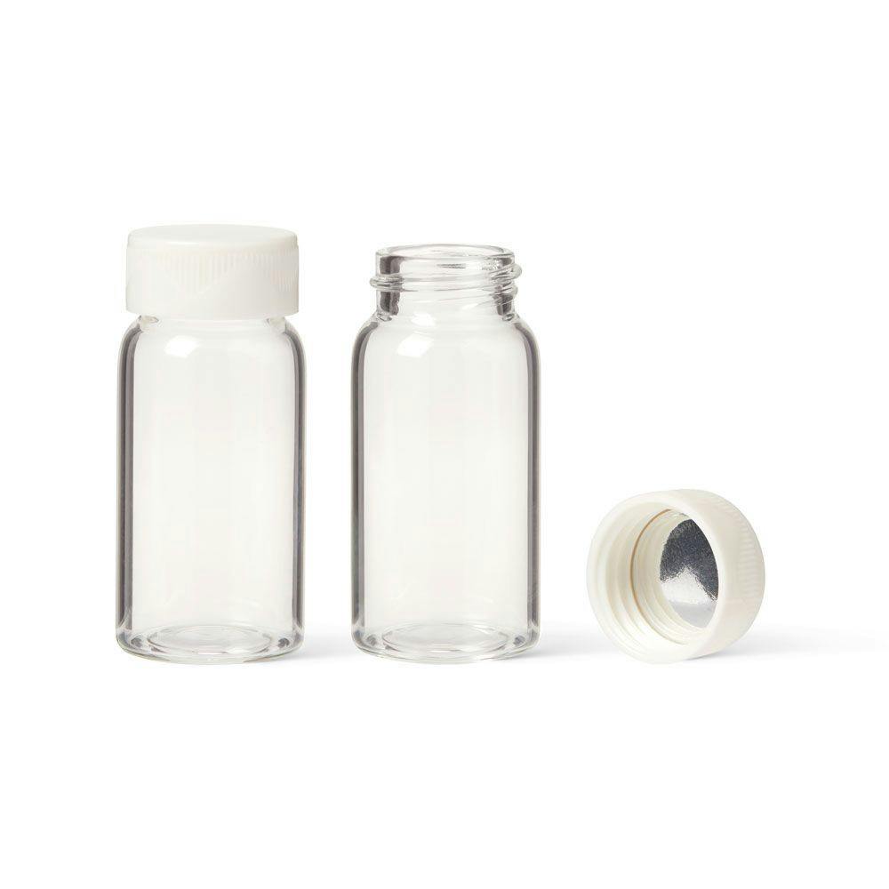 20mL Glass Scintillation Vials with Unattached 22/400 Urea Cap with Cork Foil Liner - Package of 500
