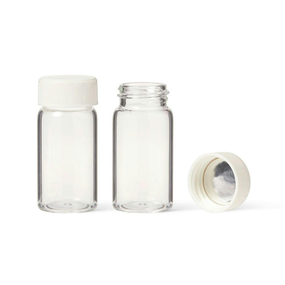 20mL Glass Scintillation Vials with Unattached 24/400 Urea Cap with Cork Foil Liner - Package of 500