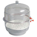 12" Clear Polycarbonate Vacuum Desiccator with Clear Base - 0.91 cu. ft.