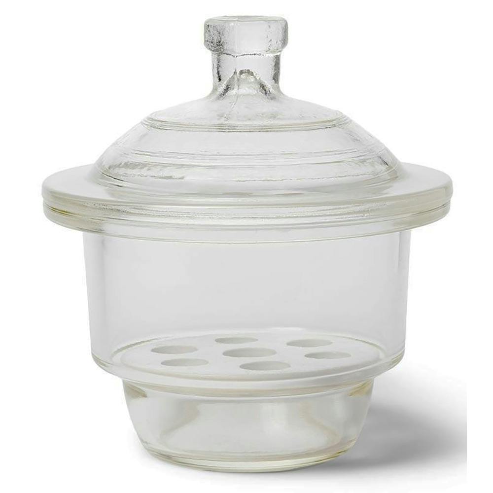 6" Clear Glass Non-Vacuum Desiccator with Clear Base - 0.15 cu. ft.
