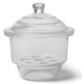 8" Clear Glass Non-Vacuum Desiccator with Clear Base - 0.35 cu. ft.