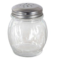 6 oz. Glass Round Cheese Shakers with Perforated Cap - Package of 12
