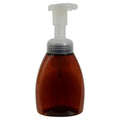 250mL Amber PET Foaming-Style Oval Bottle with 40mm Natural Polypropylene Dispensing Foaming Pump