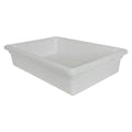 3" Deep Half Size White Polypropylene Food Storage Container - 18" L x 12" W x 3" Hgt.