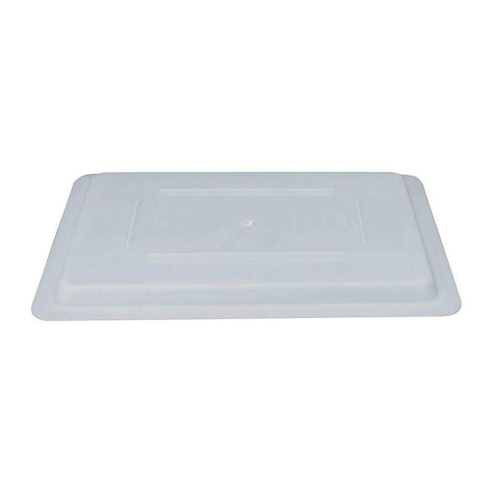 Half Size White Polypropylene Food Storage Container Lid - 18" x 12"