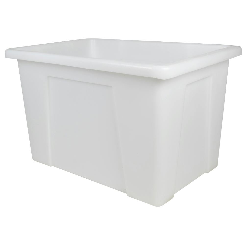190 Gallon/22 Bushel Natural LLDPE Rectangular Tamco® Tub Tank - 48-1/2" L x 35-1/2" W x 36-1/4" Hgt.