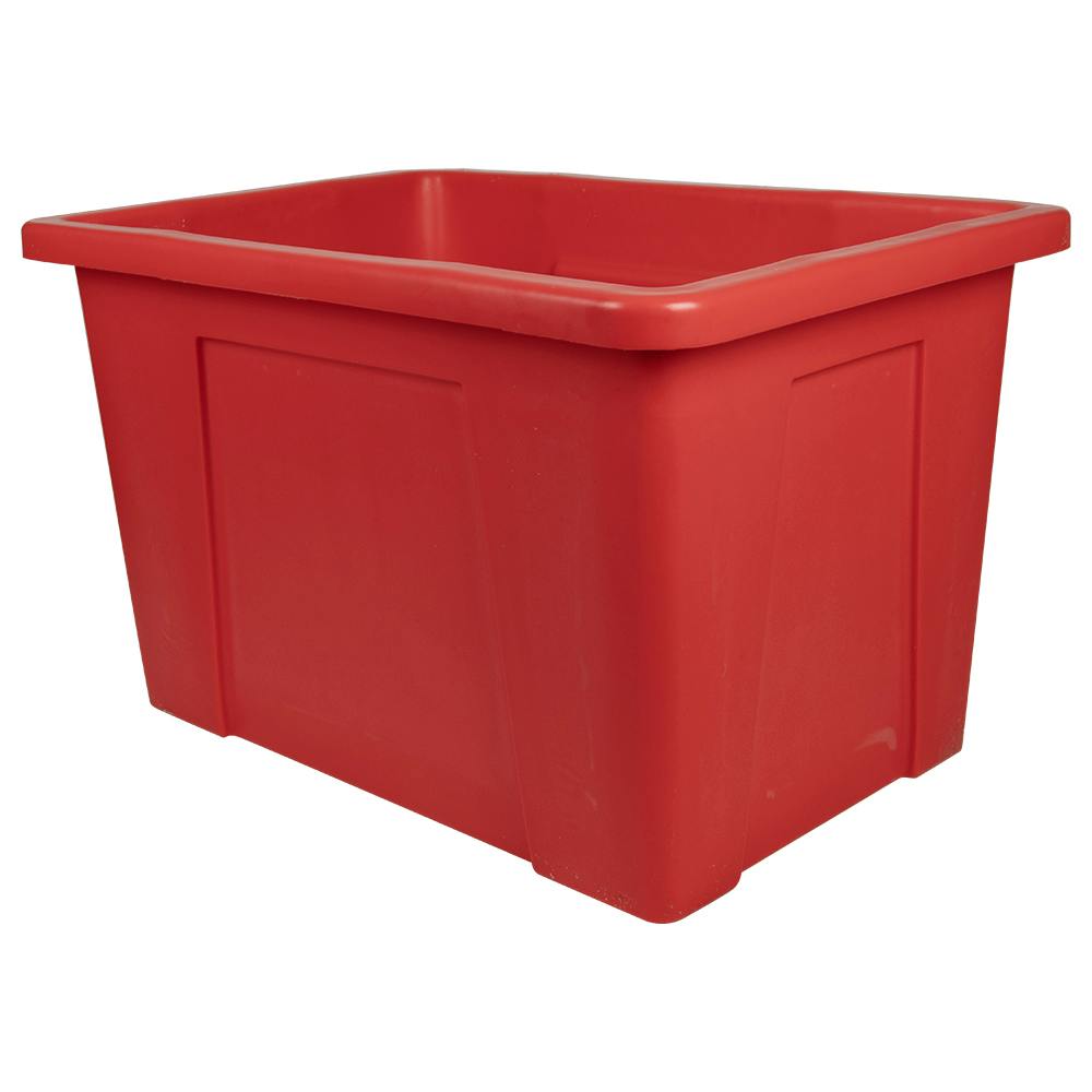 190 Gallon/22 Bushel Red LLDPE Rectangular Tamco® Tub Tank - 48-1/2" L x 35-1/2" W x 36-1/4" Hgt.